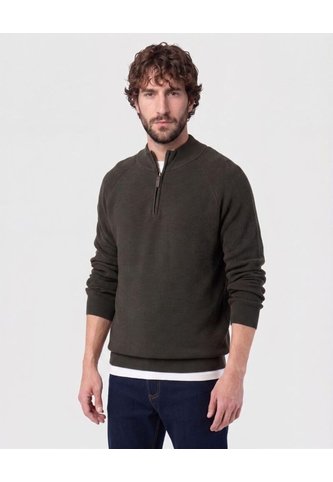 Suéter De  Con Cremallera Y Textura  Para Hombre Verde Patprimo Patprimo