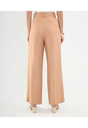 Pantalón En Efecto Lino  Para Mujer Café Patprimo