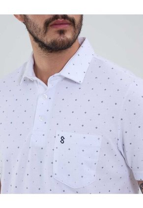 Polo Para Hombre Cuello Maquina Con Bolsillo Color Blanco Marca Patprimo #44112698