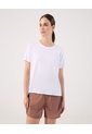 Camiseta Unicolor Deportiva   Para Mujer Blanco Patprimo de Patprimo