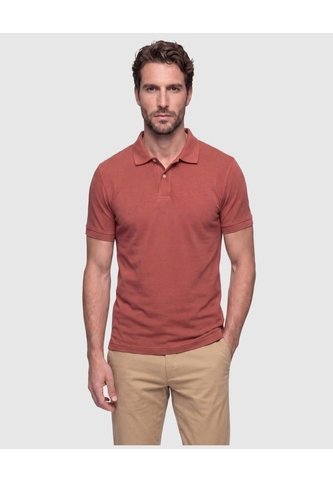 Polo Con Bordado   Para Hombre Naranja Patprimo Patprimo