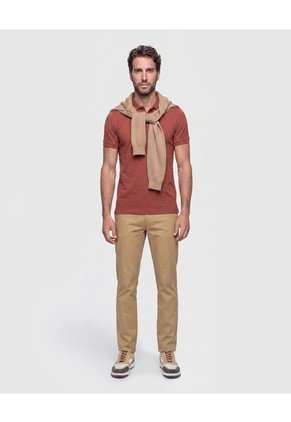 Polo Con Bordado Para Hombre Naranja Patprimo