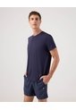 Camiseta Manga Corta Jaspeada  Para Hombre Azul Patprimo de Patprimo
