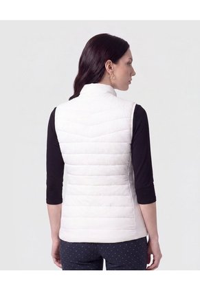 Chaleco Acolchado Con Cierre Para Mujer Blanco Patprimo