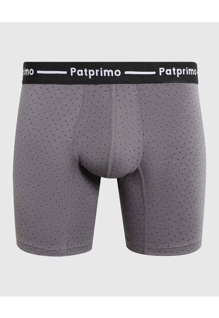 Bóxer Medio Ergonómico Con Microprint  X1 Para Hombre Gris Patprimo
