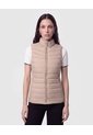Chaleco Acolchado Con Cierre   Para Mujer Beige Patprimo de Patprimo