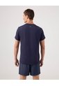 Camiseta Manga Corta Jaspeada  Para Hombre Azul Patprimo de Patprimo