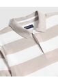 Polo Slim Fit A Rayas   Para Hombre Beige Patprimo de Patprimo