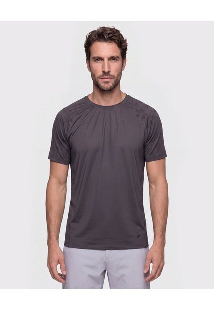 Camiseta Deportiva Con Detalle En Mangas   Para Hombre Gris Patprimo