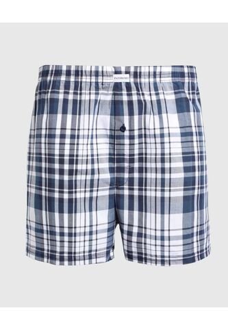 Bóxer A Cuadros De Tela Plana  X1 Para Hombre Azul Patprimo Patprimo
