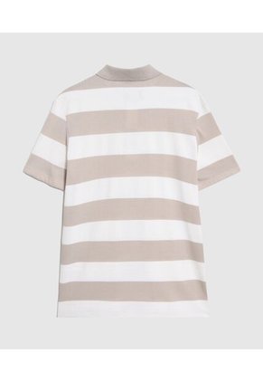 Polo Slim Fit A Rayas   Para Hombre Beige Patprimo