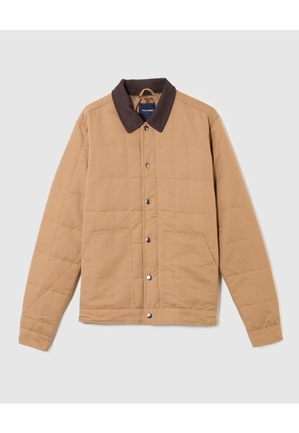 Chaqueta Acolchada Con Pana   Para Hombre Café Patprimo