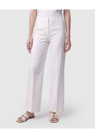 Pantalón Culotte Con Pretina Lisa   Para Mujer Blanco Patprimo Patprimo