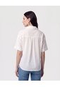 Camisa Manga Corta Con Bolsillo   Para Mujer Blanco Patprimo de Patprimo