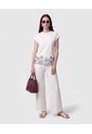 Pantalón Culotte Con Pretina Lisa   Para Mujer Blanco Patprimo de Patprimo