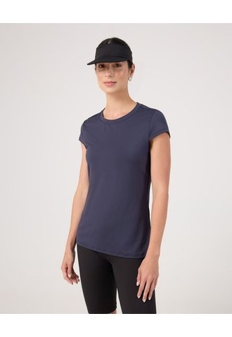 Camiseta Deportiva Manga Casco  Para Mujer Azul Patprimo Patprimo
