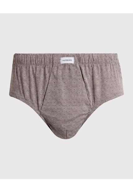 Calzoncillo Clasico Estampado  X1 Para Hombre Gris Patprimo