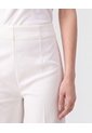 Pantalón Culotte Con Pretina Lisa   Para Mujer Blanco Patprimo de Patprimo