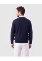 Saco Tejido Cuello Redondo Texturizado   Para Hombre Azul Patprimo de Patprimo