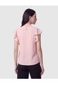 Blusa Con Mangas De Volantes   Para Mujer Rosa Patprimo de Patprimo