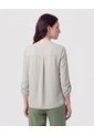 Blusa Cuello En V Manga Ajustable   Para Mujer Verde Patprimo de Patprimo