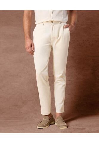 Pantalón Chino  Corte Slim Fit Moderno  Para Hombre Crema Patprimo Patprimo