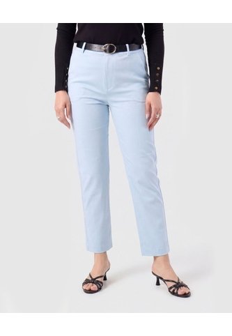 Pantalón Unicolor Con Pasadores   Para Mujer Azul Patprimo Patprimo