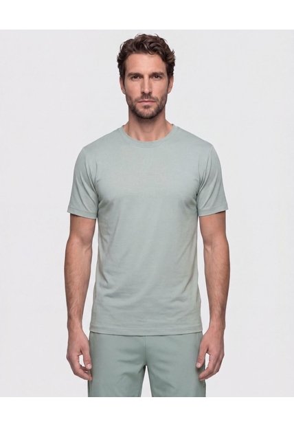 Camiseta Manga Corta Texturizada  Para Hombre Verde Patprimo