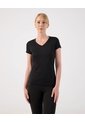 Camiseta Manga Corta Texturizada   Para Mujer Negro Patprimo de Patprimo