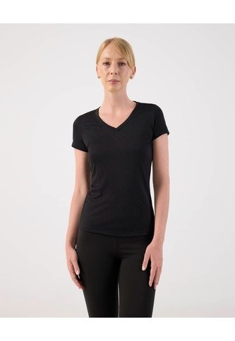 Camiseta Manga Corta Texturizada   Para Mujer Negro Patprimo Patprimo