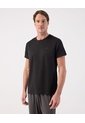 Camiseta Manga Corta Texturizada Con Cuello Redondo   Para Hombre Negro Patprimo de Patprimo