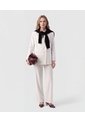 Blazer Cruzado De Doble Botonadura   Para Mujer Blanco Patprimo de Patprimo