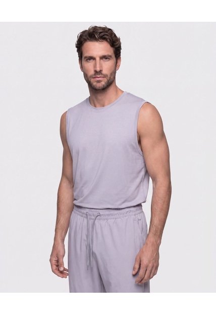 Camiseta Deportiva Unicolor   Para Hombre Gris Patprimo