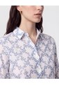Camisa Clásica Manga Larga   Para Mujer Azul Patprimo de Patprimo