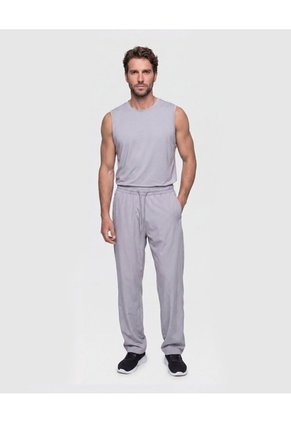 Camiseta Deportiva Unicolor   Para Hombre Gris Patprimo