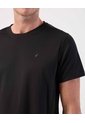 Camiseta Manga Corta Texturizada Con Cuello Redondo   Para Hombre Negro Patprimo de Patprimo