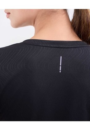 Camiseta Manga Corta Texturizada   Para Mujer Negro Patprimo