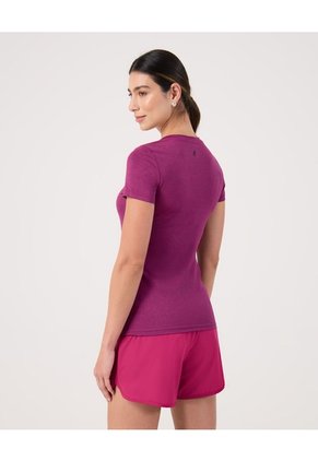 Camiseta Deportiva Jaspeada Para Mujer Rojo Patprimo