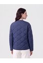 Chaqueta Acolchada Cuello Redondo   Para Mujer Azul Patprimo de Patprimo