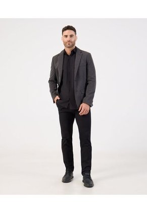 Camisa  Para Hombre Manga Larga Sin Bolsillo Cuello I Color Negro Marca Patprimo #44017342