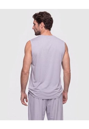 Camiseta Deportiva Unicolor   Para Hombre Gris Patprimo