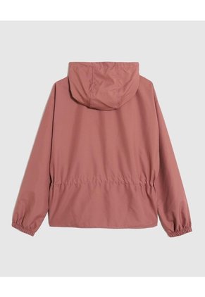 Chaqueta Rompevientos  Capucha Ajustable  Para Mujer Café Patprimo