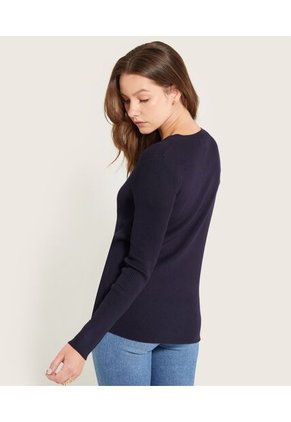 Saco Abierto Con Camisilla Interna  Para Mujer Azul Patprimo