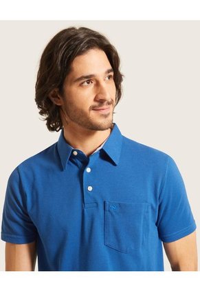 Polo Para Hombre Cuello Maquina Con Bolsillo Color Azul Oscuro Marca Patprimo #44111091