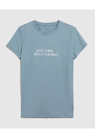 Camiseta Deportiva Con Estampado   Para Mujer Azul Patprimo Patprimo