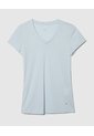 Camiseta Deportiva Cuello En V  Para Mujer Azul Patprimo de Patprimo
