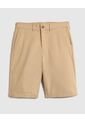 Bermuda Unicolor Con Bolsillos Diagonales   Para Hombre Beige Patprimo de Patprimo