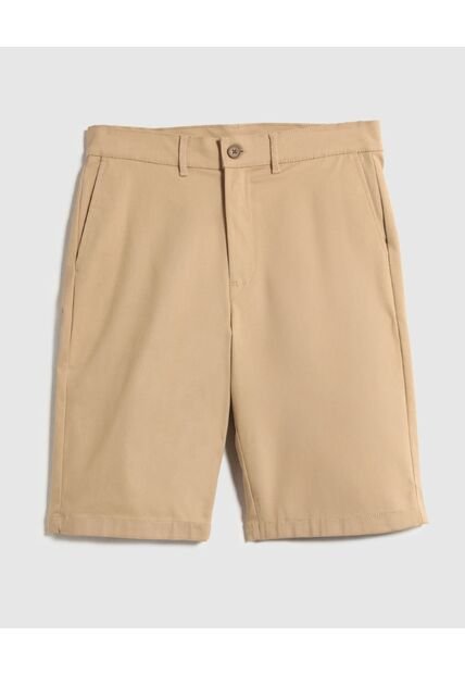 Bermuda Unicolor Con Bolsillos Diagonales   Para Hombre Beige Patprimo