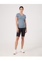 Camiseta Deportiva Jaspeada   Para Mujer Azul Patprimo de Patprimo