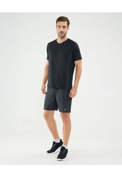 Bermuda Deportiva Con Bolsillos  Para Hombre Negro Patprimo